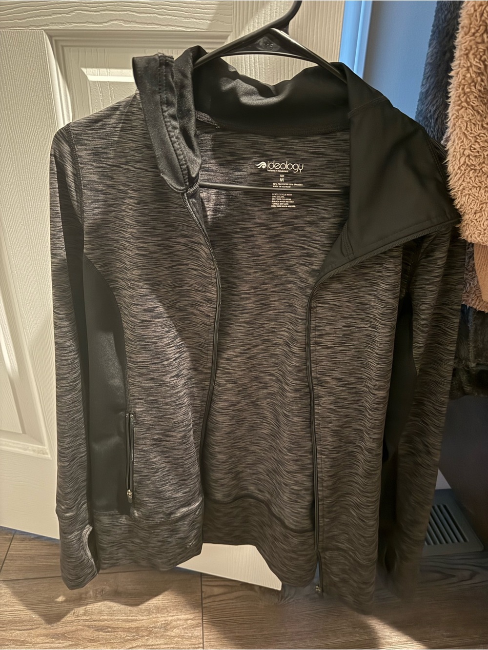 Ideology Heathered Brown-Gray Zip Hoodie
